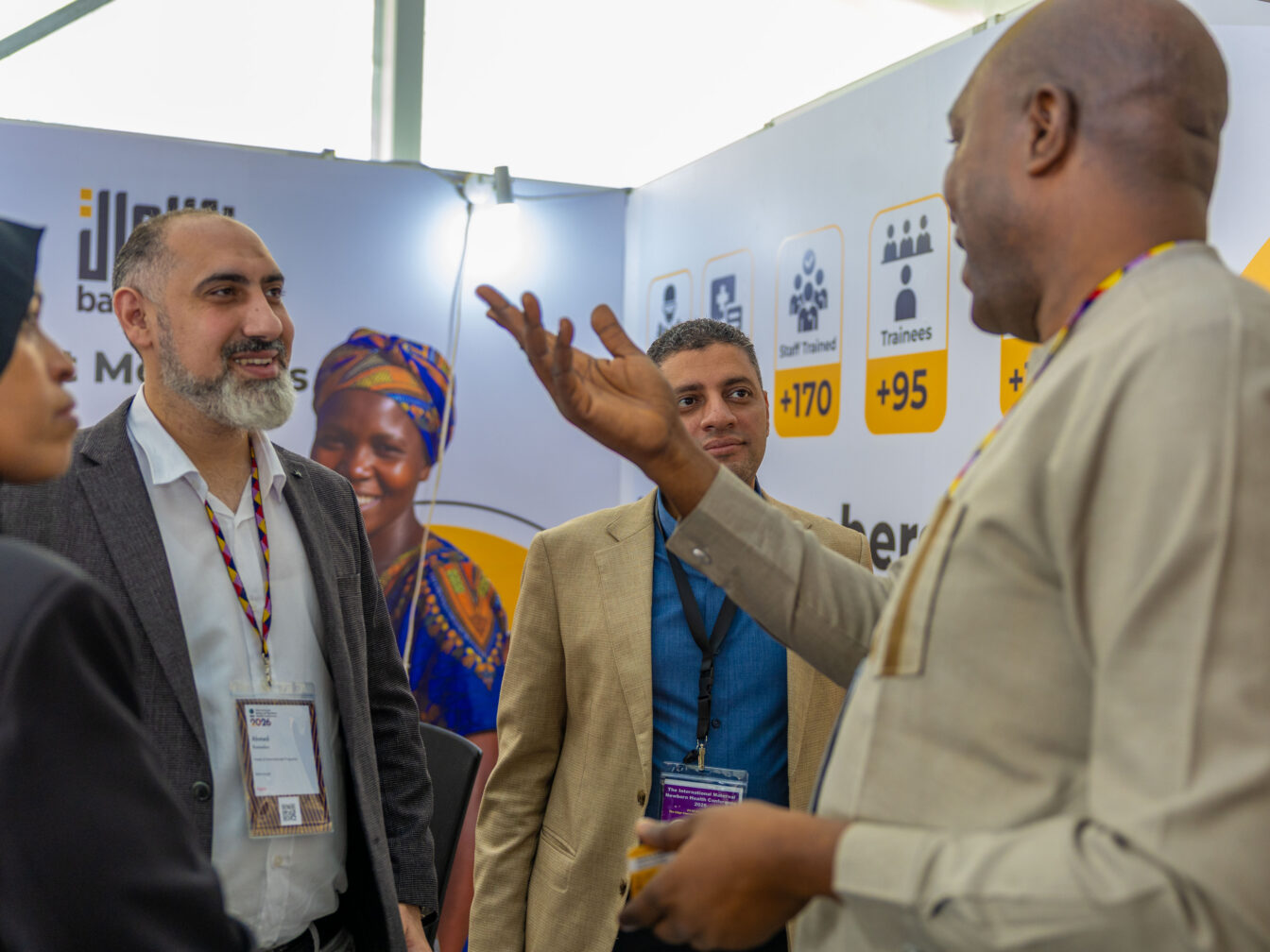 Conference attendees in the exhibit hall at the International Maternal and Newborn Health Conference 2026
