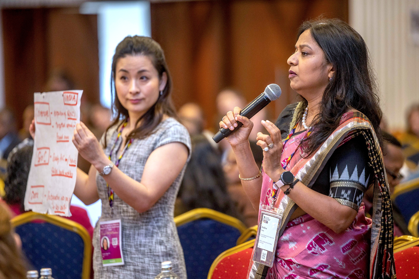 Two speakers at the International Maternal Newborn Health Conference 2026