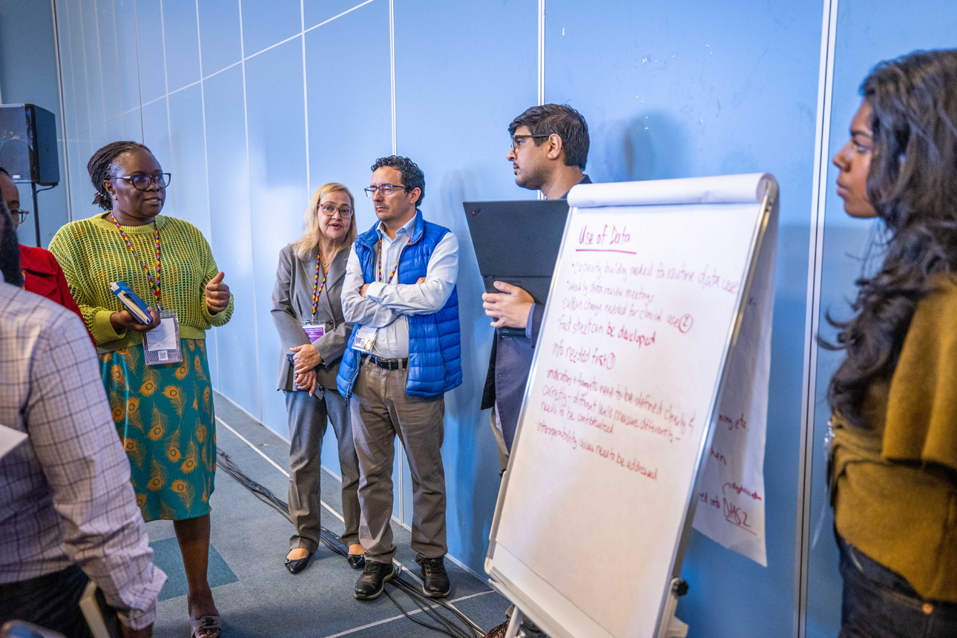 A group discussion on the use of data at the International Maternal Newborn Health Conference 2026