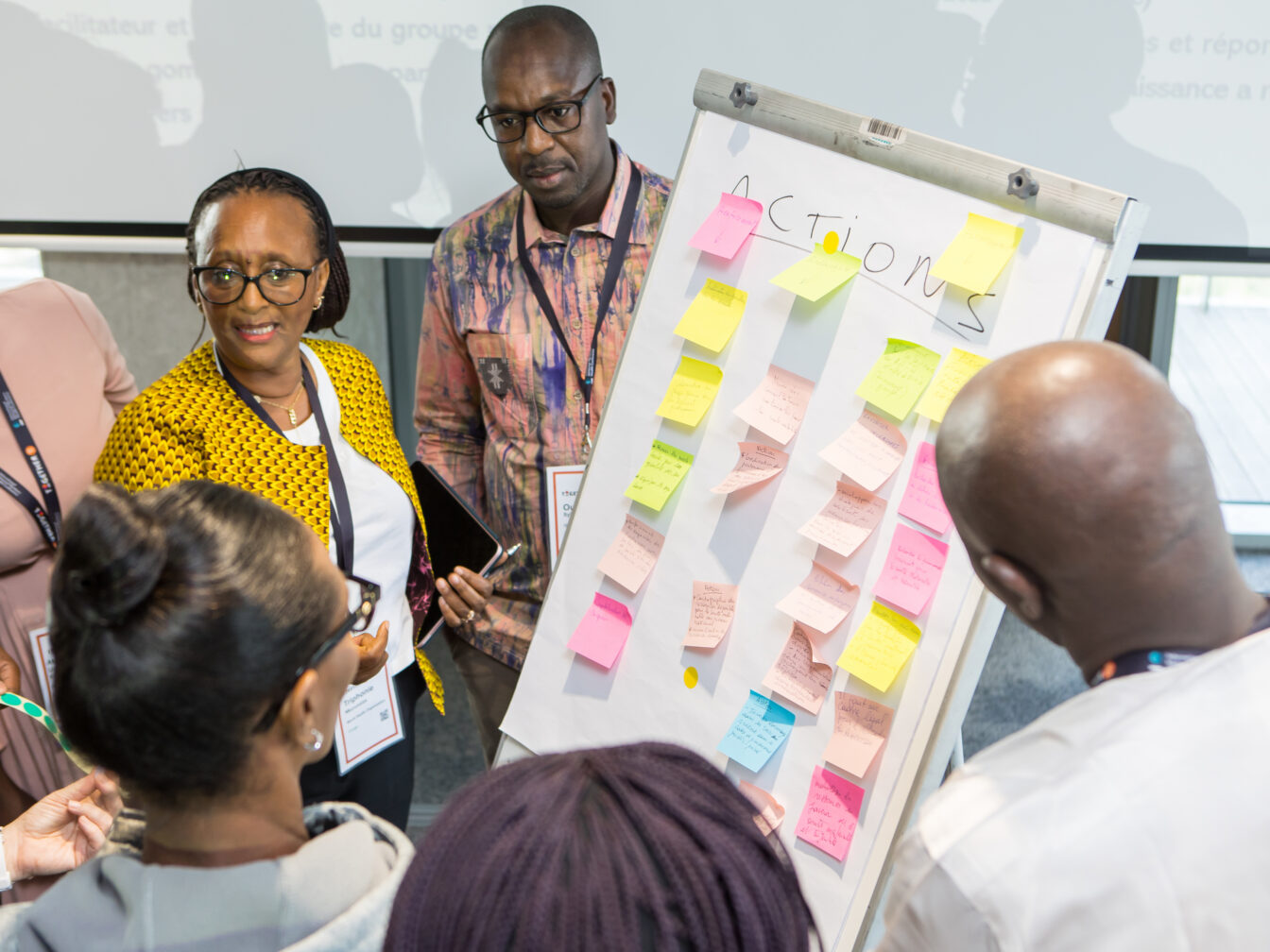 Attendees discuss actions at the International Maternal and Newborn Health Conference 2023